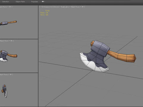 Ascia dei cartoni animati Modello 3D