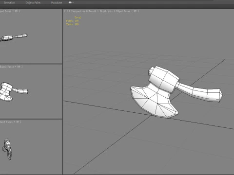 Ascia dei cartoni animati Modello 3D