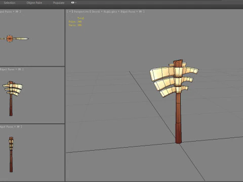 Cartoon Bone Axe - Primitive Weapon 3D Model