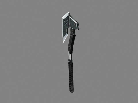 Cartoon military tomahawk - iron axe 3D Model
