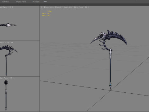 Cartoon iron sickle - grim Reaper 3Dモデル