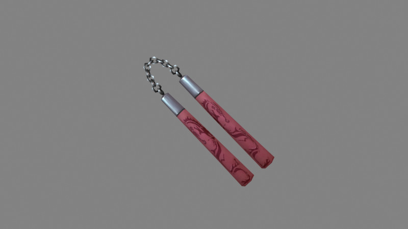 Nunchakus taiwanese jiu-jitsu Modelo 3D .c4d .max .obj .3ds .fbx .stl .blend 