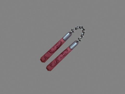 Nunchakus taiwanese jiu-jitsu Modelo 3D