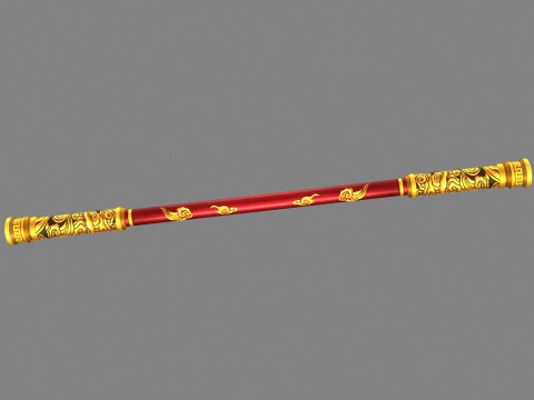 Stick - goku weapon - gold hoop - iron rod 3D Model
