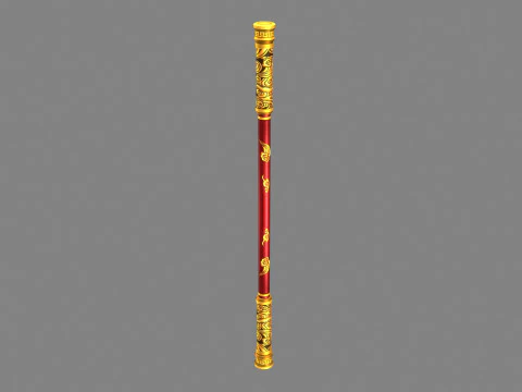 Stick - goku weapon - gold hoop - iron rod 3D Model