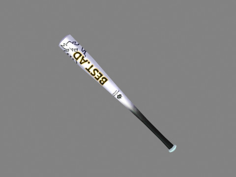 Cartoon baseball bat - iron rod 3D Model