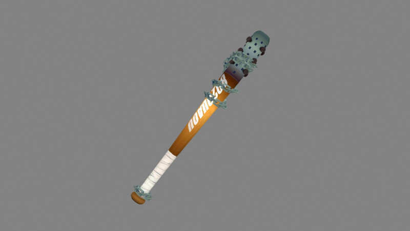 Baseball bat - wooden stick 3D Model .c4d .max .obj .3ds .fbx .stl .blend 