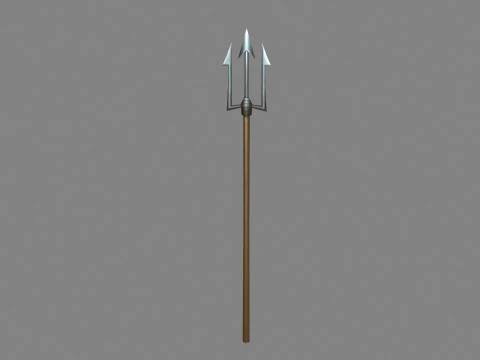Cartoon sharp harpoon - fish spear 3D Model