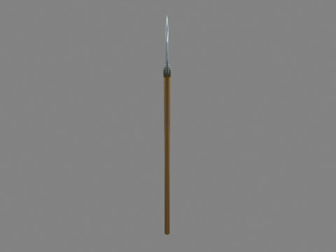 Cartoon sharp harpoon - fish spear 3D Model