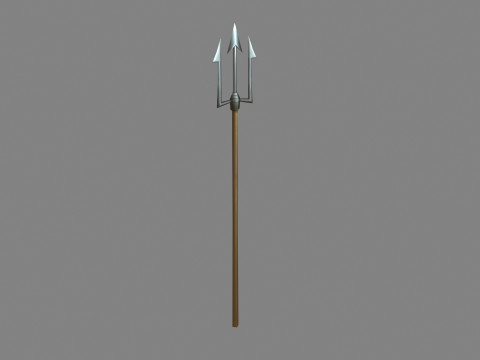 Cartoon sharp harpoon - fish spear 3D Model
