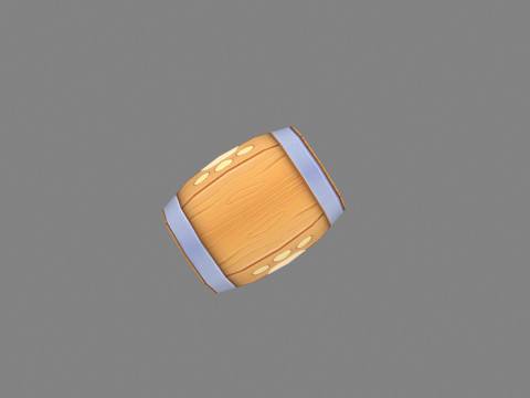 Cartoon wooden hammer with cat paw print 3D Model