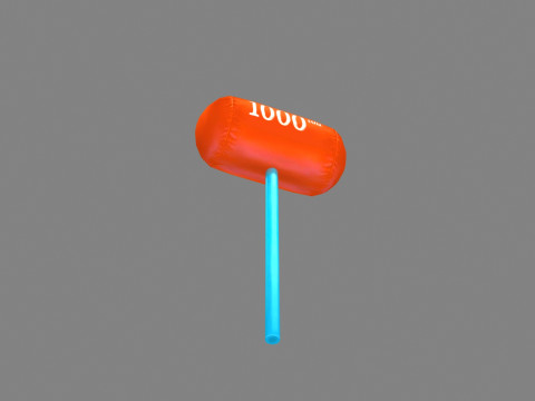 Inflatable hammer - Cartoon toy hammer Modelo 3D