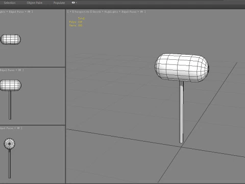 Inflatable hammer - Cartoon toy hammer 3D Model