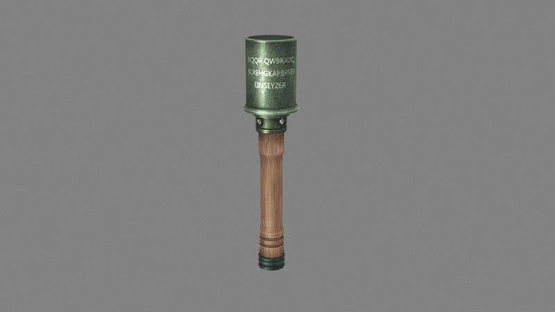 Vintage grenade 3D 模型 .c4d .max .obj .3ds .fbx .stl .blend 