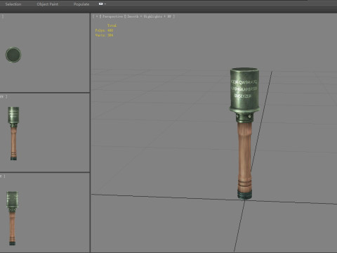 Vintage grenade 3D 模型