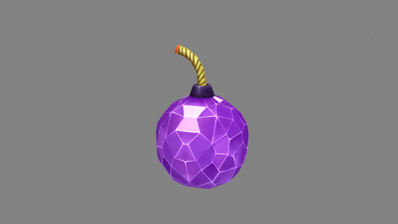 Amethyst Diamond Bomb - plastic grenade 3D Model .c4d .max .obj .3ds .fbx .stl .blend 