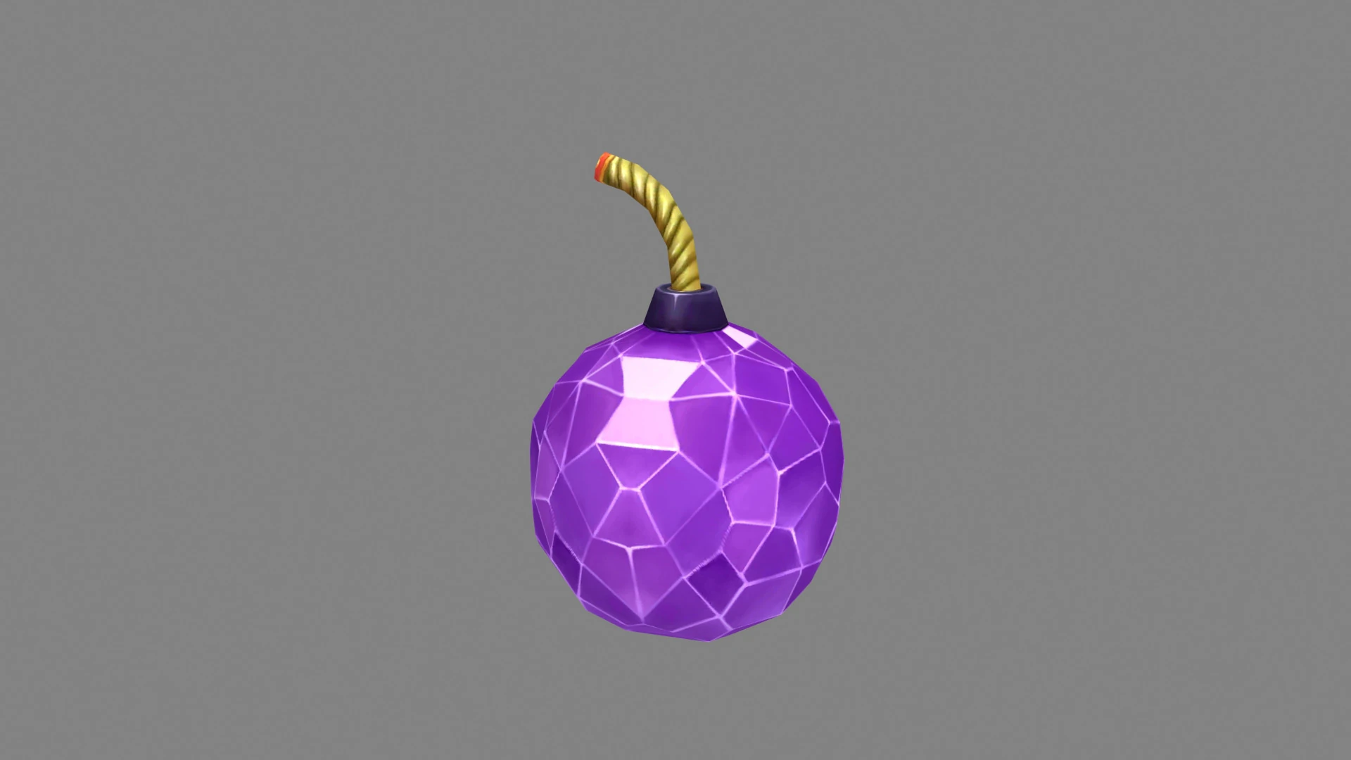 Amethyst Diamond Bomb - plastic grenade 3D Model .c4d .max .obj .3ds .fbx .stl .blend