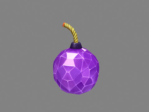 Amethyst Diamond Bomb - plastic grenade 3D-Modell