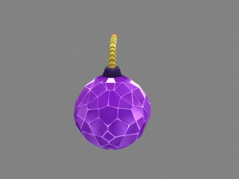 Amethyst Diamond Bomb - plastic grenade 3D Model