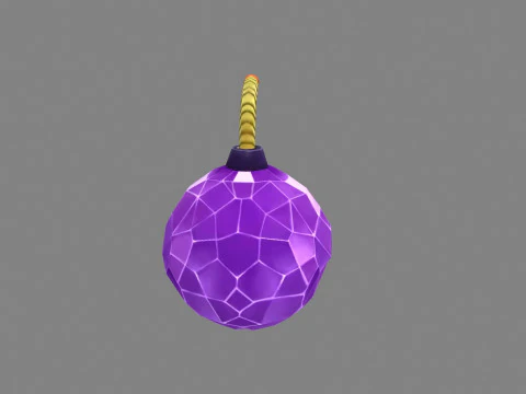 Amethyst Diamond Bomb - plastic grenade 3D Model