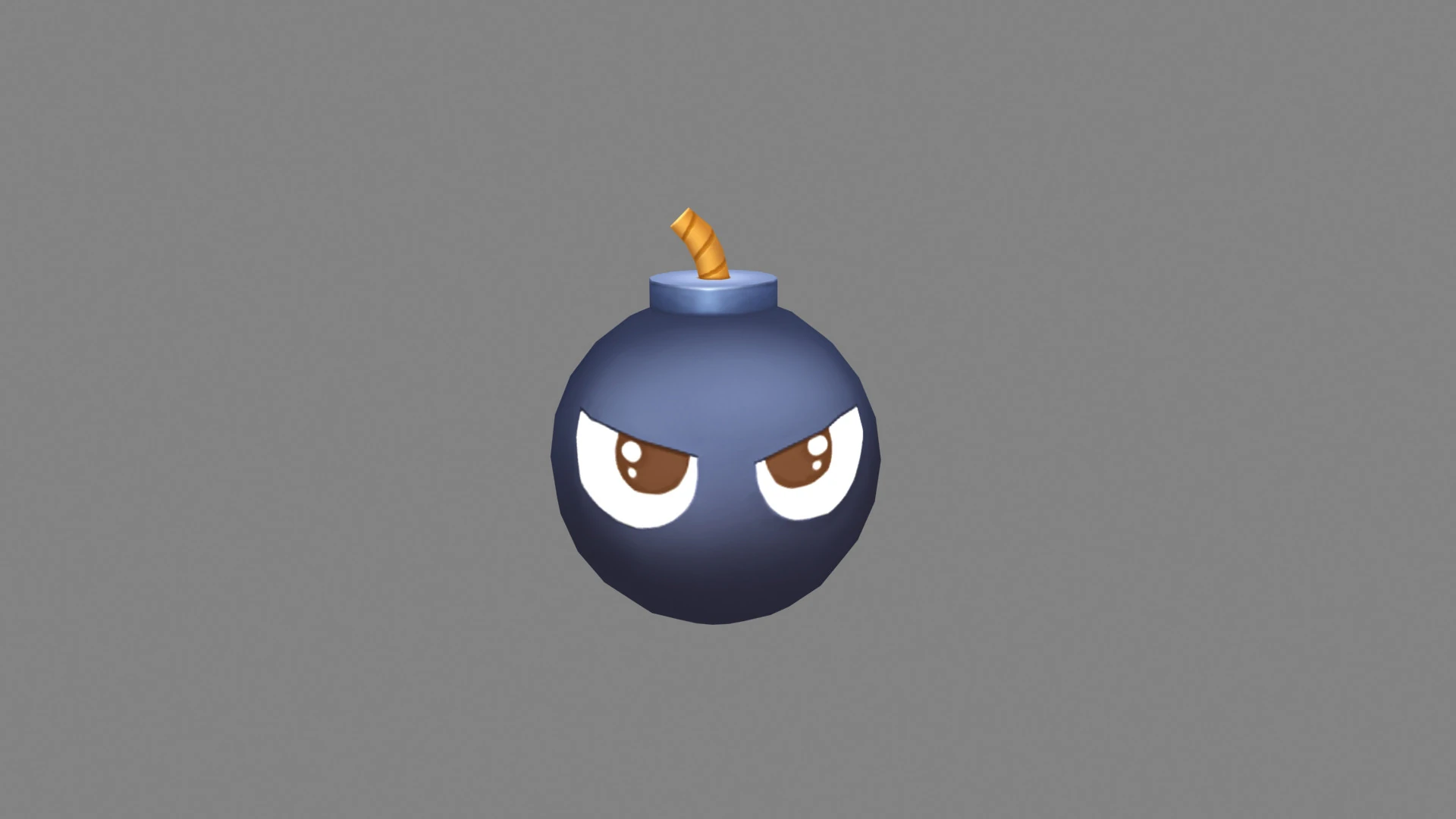 Cartoon black bomb character 3D Model .c4d .max .obj .3ds .fbx .stl .blend 