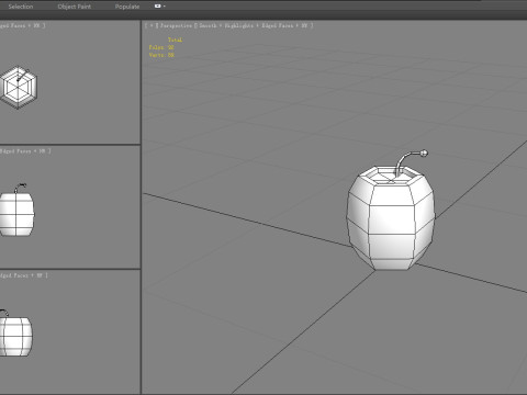 Cartoon gunpowder keg - explosive barrel 3D Model