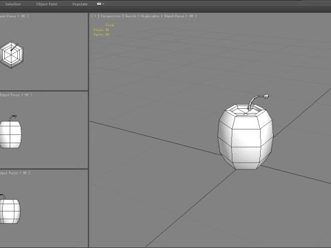 Cartoon gunpowder keg - explosive barrel 3D Model