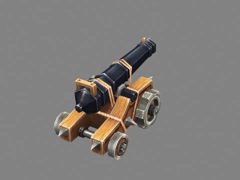 Ancient cannon 3D Model