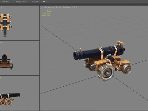 Ancient cannon 3D Model