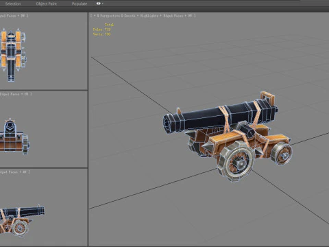 Ancient cannon 3D Model
