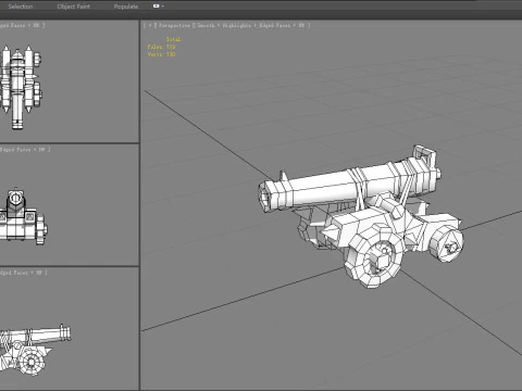 Ancient cannon 3D Model