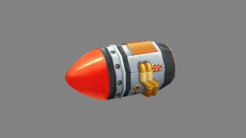 Cartoon missile rocket launcher Modelo 3D .c4d .max .obj .3ds .fbx .stl .blend 