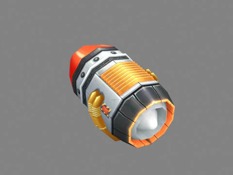 Cartoon missile rocket launcher 3D Model