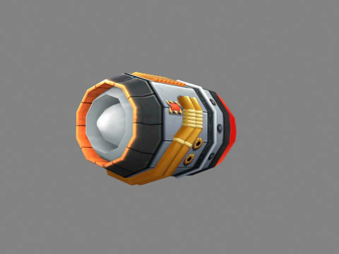 Cartoon missile rocket launcher 3D Model