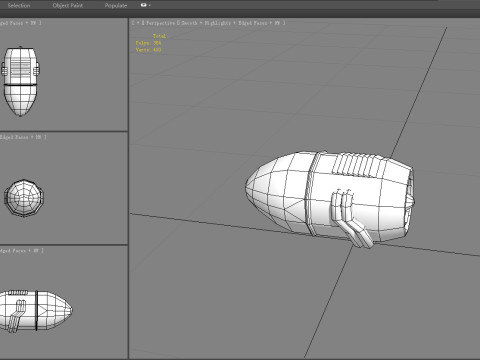 Cartoon missile rocket launcher Modelo 3D