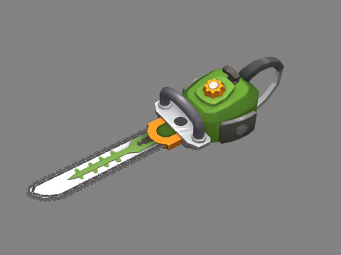 Cartoon chainsaw - cutting tool 3Dモデル