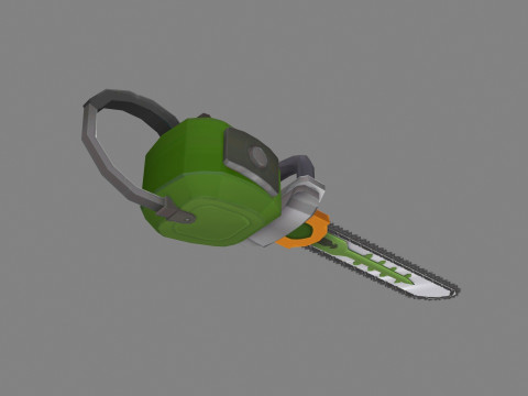 Cartoon chainsaw - cutting tool 3D Модель