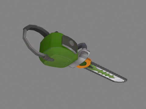 Cartoon chainsaw - cutting tool 3D Model