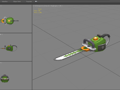 Cartoon chainsaw - cutting tool 3D Модель