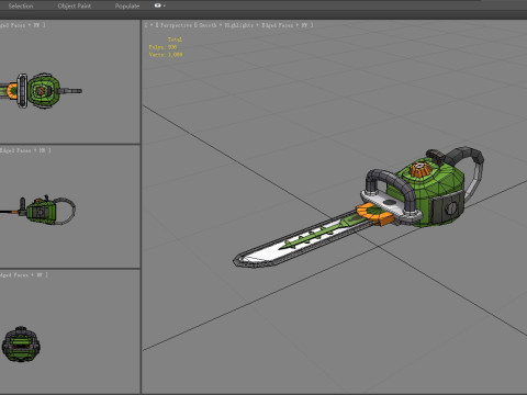Cartoon chainsaw - cutting tool 3D Модель