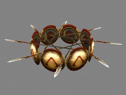 Efensive formation composed of shields 3D Model