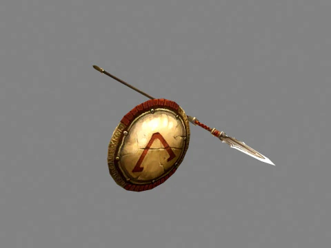 Efensive formation composed of shields 3D Model