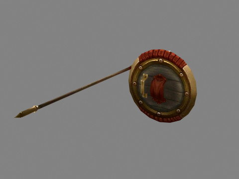 Efensive formation composed of shields 3D Model