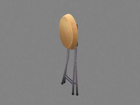 Folding stool as a weapon - seat 3D Model