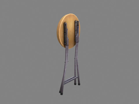 Folding stool as a weapon - seat 3D Model