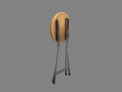 Folding stool as a weapon - seat 3D Model