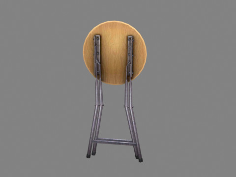 Folding stool as a weapon - seat 3D Model