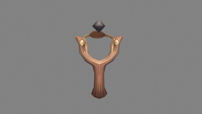 Cartoon wooden slingshot 3D Model .c4d .max .obj .3ds .fbx .stl .blend