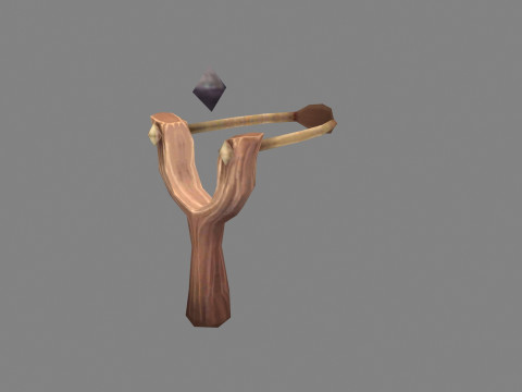 Cartoon wooden slingshot 3D Model