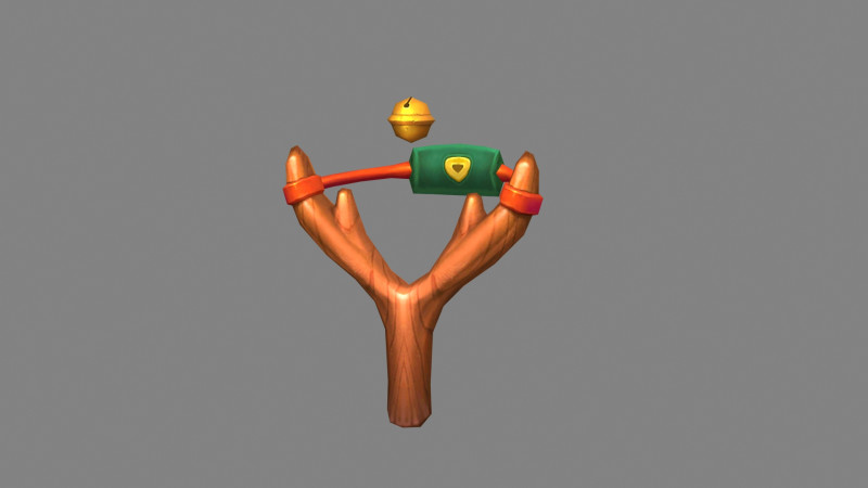 Cartoon christmas slingshot 3D Model .c4d .max .obj .3ds .fbx .stl .blend 